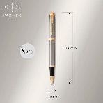 Набор ручек Parker IM Core TK223 (CW2093217) Brushed Metal GT, подарочная коробка, ручка роллер, ручка шариковая сменный стержень, 1 стержень, круглая, фото5