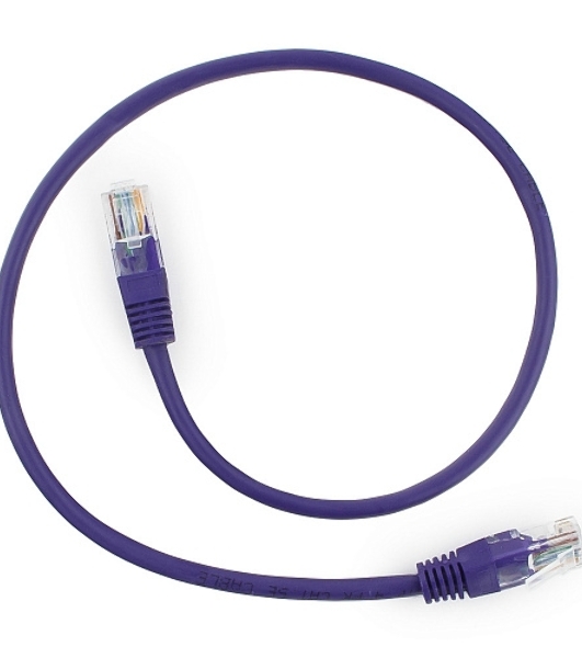 Патч-корд UTP Cablexpert cat.5e, 0.25м, литой, многожильный, фиолетовый