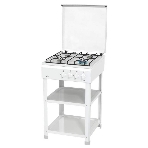 Плита газовая Flama AVG 1401 W белый,крышка, фото 1