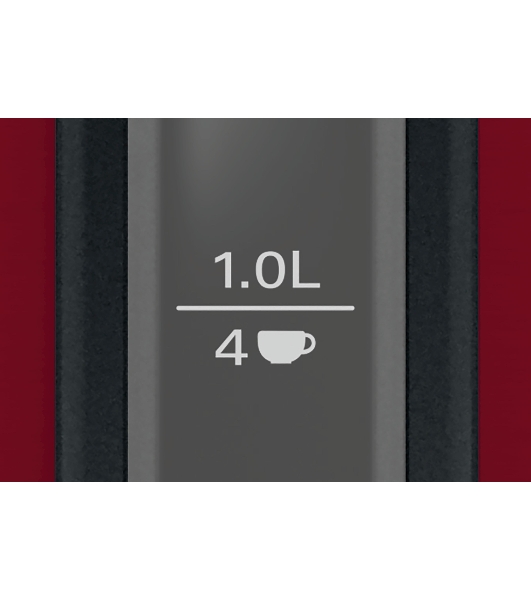 Электрочайник Bosch TWK3P424 красный, 1.7 л, 2400 Вт, скрытый нагревательный элемент