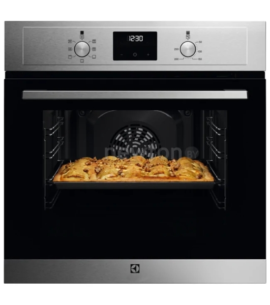 Встраиваемый духовой шкаф Electrolux EOF3H50BX 60 см, 72 л, 8 режимов, 59.4x59.5x56.9 см, очистка паром, нер. сталь