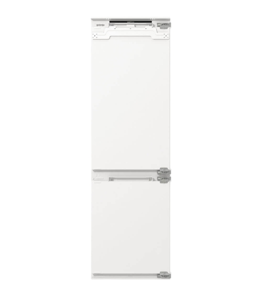 Встраиваемый холодильник Gorenje NRKI517E82WF, полезный объем 244 л, электронное управление, цифровой дисплей, автоматическое размораживание No Frost, быстрое замораживание, интенсивное охлаждение, зона свежести с контролем влажности, инверторный компрессор, энергоэффективность А+