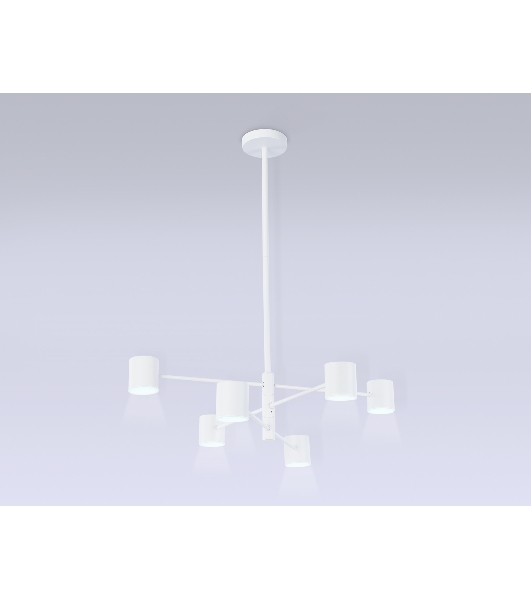 Подвесной светодиодный светильник Ambrella light FL51711/6 WH белый 3000K/4200K/6400K 29W D700*800 (Без ПДУ)