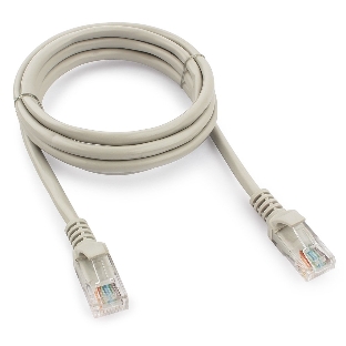 Патч-корд UTP Cablexpert cat.5e, 1.5м, литой, многожильный, серый