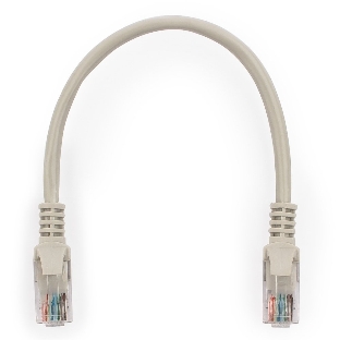 Патч-корд UTP, кат 5e, 0.25м с RJ45 серый