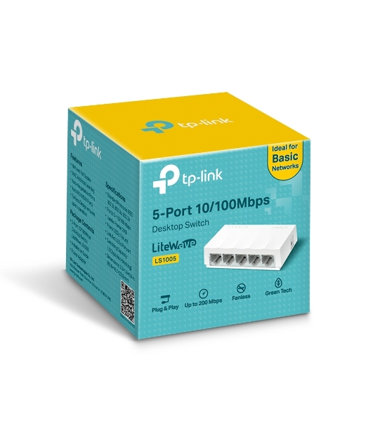 Коммутатор TP-Link LS1005, 5 портов Ethernet 100 Мбит/с