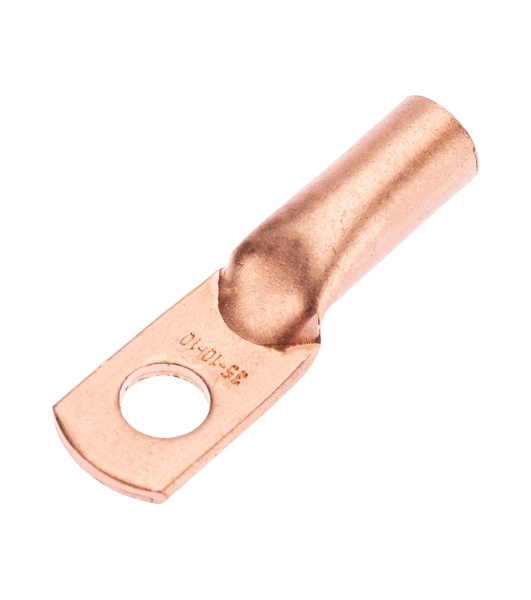 Наконечник медный Rexant ТМ 35-10-10 (35 мм² - Ø10 мм) (в упак. 50 шт.)