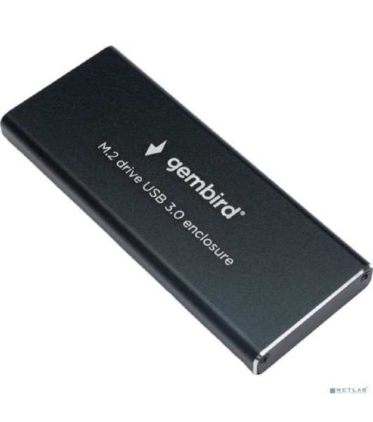 Внешний корпус Gembird EEM2-SATA-1 USB 3.0 для M2 SATA порт MicroB, металл, черный