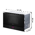Встраиваемая микроволновая печь Bosch BFR7221B1 900Вт, 5 режимов, инвертер, 21 л, черный, петли справа, фото4
