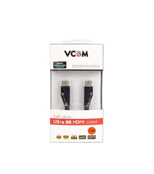 Кабель HDMI 19M/M,ver. 2.1, 8K@60 Hz 1.5m VCOM CG860-1.5M