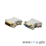 Переходник Rexant (17-6821) DVI (вилка) - VGA (розетка) GOLD, фото 1