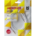 Кабель аудио Defender 3.5мм 1.2M Jack M- Jack M белый, фото2