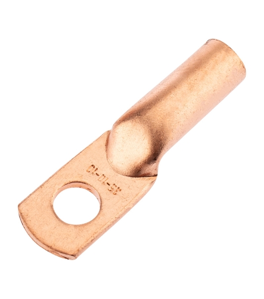 Наконечник медный Rexant ТМ 35-10-10 (35 мм² - Ø10 мм) (в упак. 5 шт.)