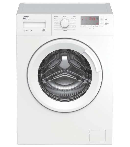 Стиральная машина Beko WRE6512BWW белый, загрузка фронтальная 6 кг, 1000 об/мин., класс: А