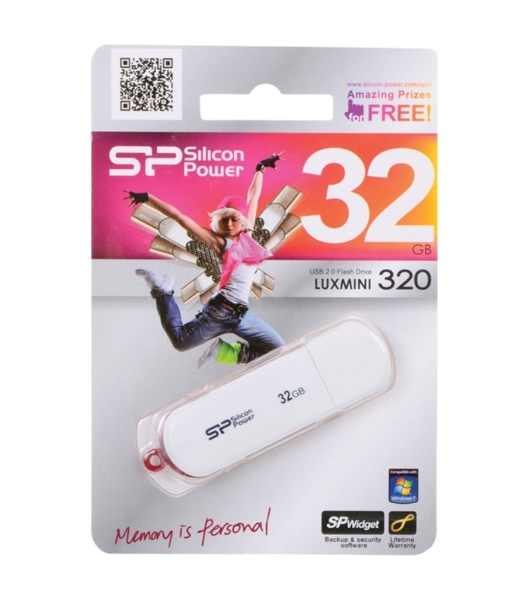 Флешка USB 32Gb LuxMini 320 SP032Gb,UF2320V1W USB 2.0 белый