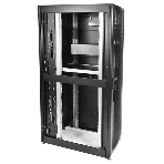 Шкаф серверный ПРОФ напольный 42U (600x1200) дверь перфор., задние двойные перфор., черный, в сборе (ШТК-СП-42.6.12-48АА-9005) (1 коробка), фото2