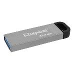 Флешка USB Kingston DataTraveler KYSON (DTKN/64GB), 64Gb, USB 3.2 Gen 1, R/W 200/60, серебристый/черный, фото11