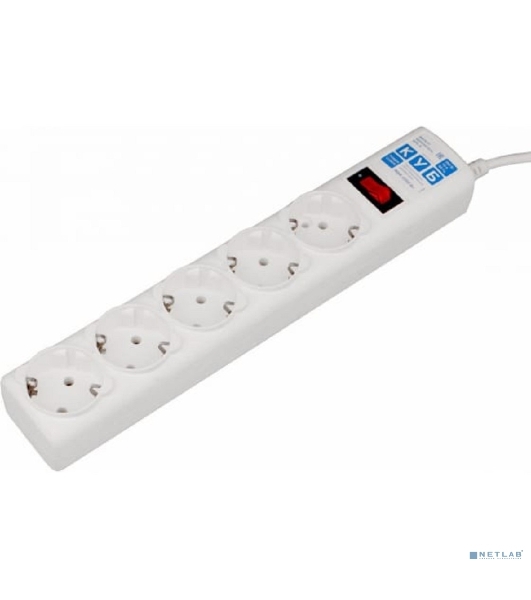 Сетевой фильтр Powercube SPG-B-10-WHITE 3 м, 5 розеток, белый, коробка