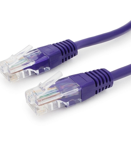 Патч-корд UTP Cablexpert cat.5e, 0.25м, литой, многожильный, фиолетовый