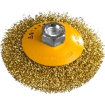Кордщетка STAYER PROFESSIONAL 35133-100коническая М14 витая латунь/сталь 0.3мм d100мм, фото 1