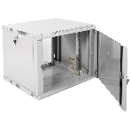 Шкаф телекоммуникационный настенный разборный 9U (600х520) дверь стекло, черный (ШРН-Э-9.500-9005), фото4