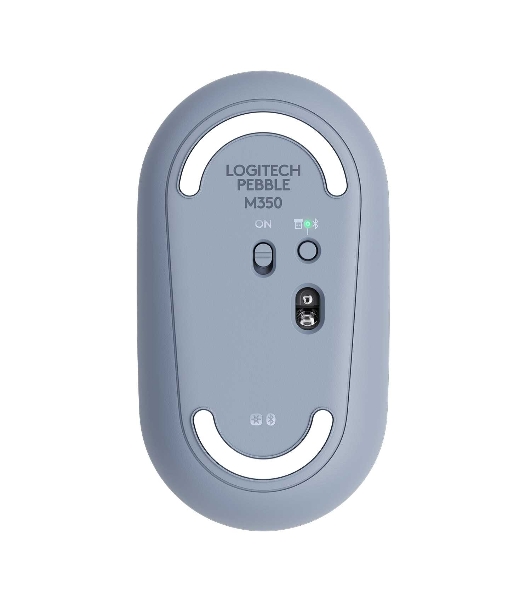 Мышь беспроводная Logitech Pebble M350 серый, 1000 dpi, радиоканал, Bluetooth, USB, кнопки - 3