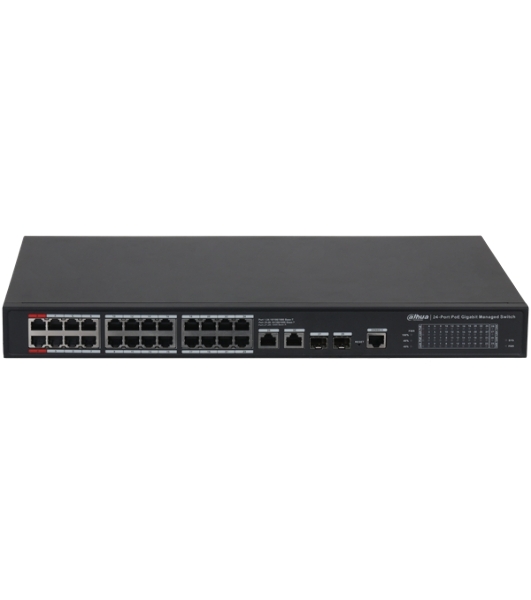 Коммутатор Dahua DH-S4228-24GT-360, 24×1 Гбит/с + 2×1 Гбит/с + 2×1 Гбит/с SFP, управляемый