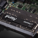 Оперативная память Kingston Fury Impact, DDR5, 16Gb (1x16Gb), 6400MHz, CL38, ECC, SO-DIMM, с радиатором, черный, фото2