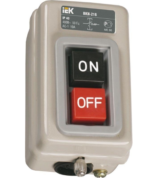 Выключатель ВКИ-216 10А 230/400В IP40 IEK KVK20-10-3
