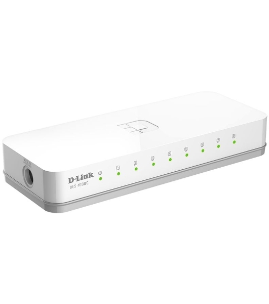 Коммутатор D-Link DES-1008C, 8×100 Мбит/с, неуправляемый