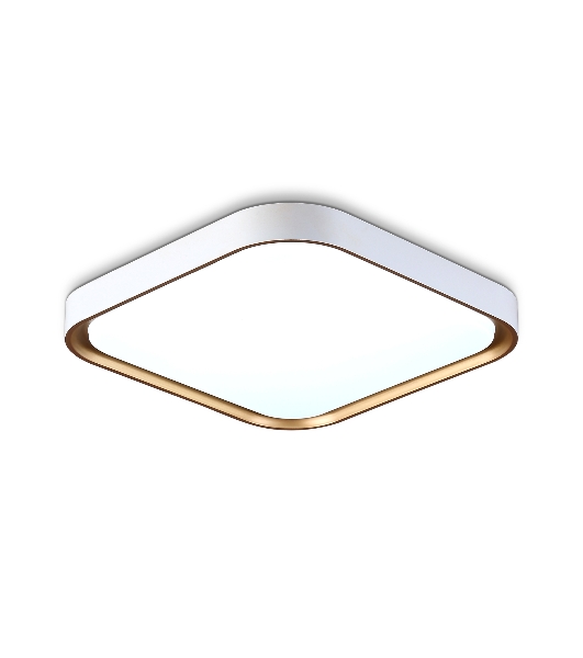 Потолочный светодиодный светильник Ambrella light FZ1253 WH/GD белый/золото 18W 5000K 250*250*60 (Без ПДУ)