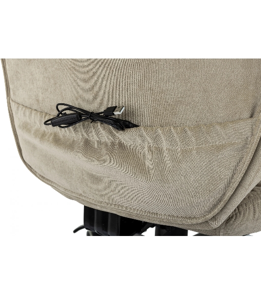 Кресло руководителя Бюрократ T-9950MSG-F Fabric песочный Light-21, крестов. пластик, подст. для ног