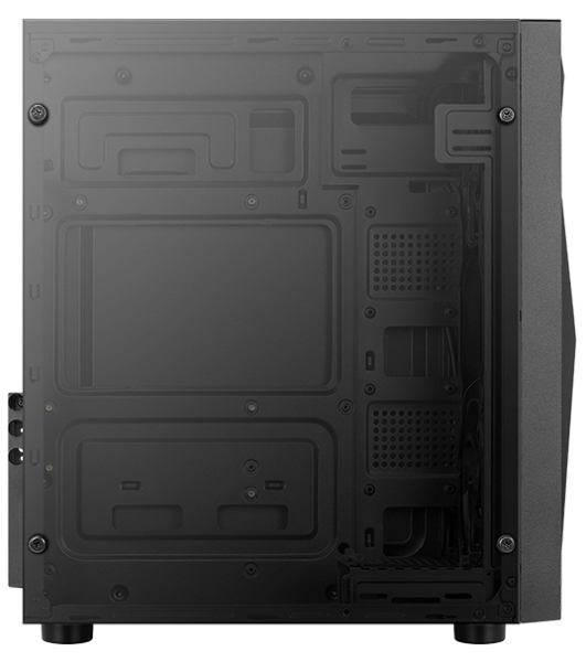 Компьютерный корпус Aerocool/Formula Glider Cosmo V1 без БП, ATX, боковое окно (закаленное стекло), черный