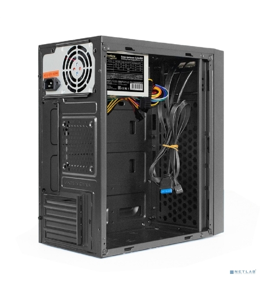 Компьютерный корпус Minitower ExeGate BAA-114U2-AAA400 (mATX, БП AAA400 с вент. 8см, 1хUSB+2хUSB 3.0, аудио, черный)