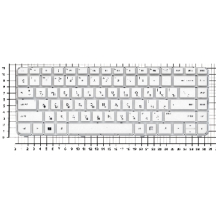 Клавиатура для ноутбука HP Pavilion G4-2000 белый без рамки