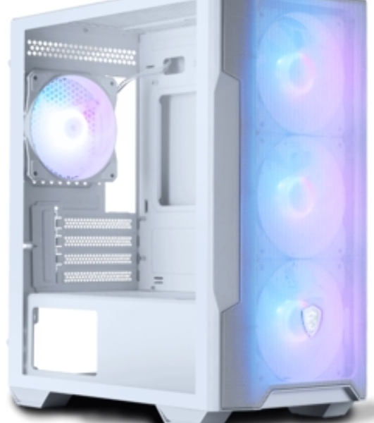 Компьютерный корпус MSI MAG FORGE M100R WHITE Mini-Tower, MATX, 1xUSB 3.0, 2xUSB 2.0, 4x120мм ARGb Fan, ARGb Control Board, Tempered Glass Window, Brown Box (932220)