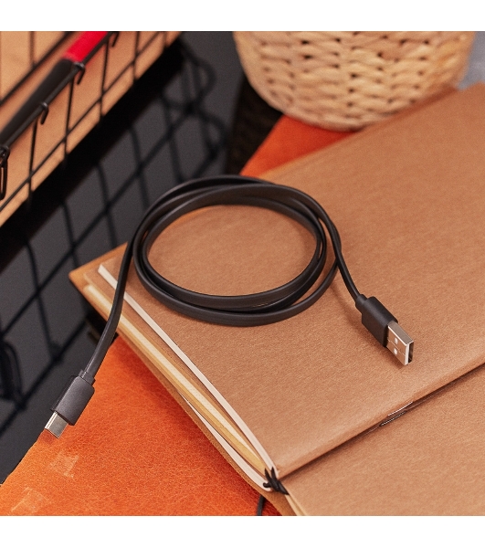 Кабель USB-Type-C Rexant 2,4A/PVC/flat/1м