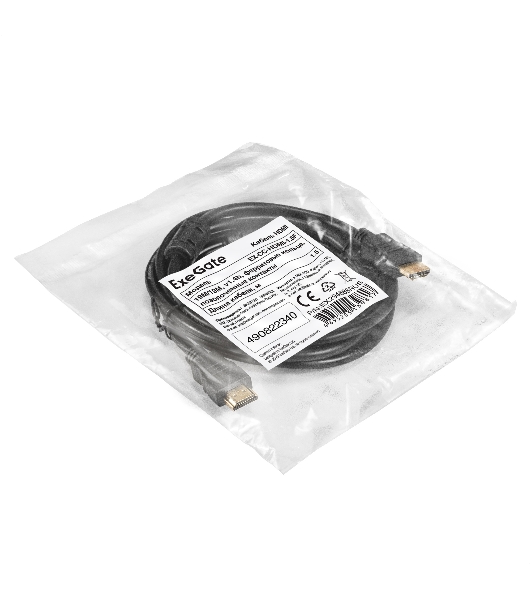 Кабель HDMI ExeGate EX-CC-HDMI-1.5F (19M/19M, 1,5м, v1.4b, ферритовые кольца, позолоченные контакты)