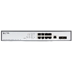 Коммутатор Managed L2 Switch 8x1000Base-T PoE, 2x1000Base-X SFP, PoE Budget 135W, RJ45 Console, 19' w/brackets, фото13