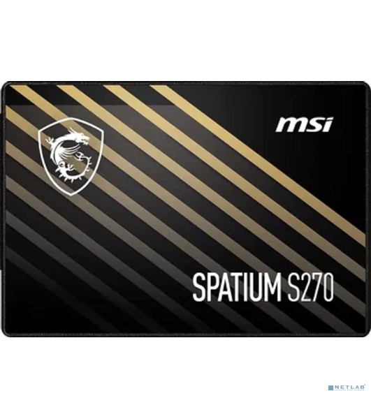 Накопитель SSD MSI SPATIUM S270, 960Gb, 2.5', SATA III, R/W 500/450