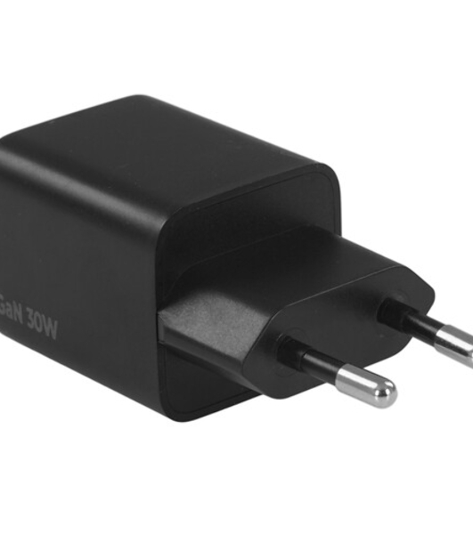 Зарядное устройство Cablexpert MP3A-PC-64, 30Вт GaN, 3А, QC4.0/PD, 1xUSB, 1xType-C, черный, пакет