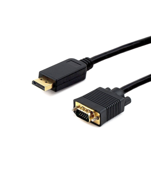 Кабель DisplayPort->VGA Cablexpert CCP-DPM-VGAM-10, 3м, 20M/15M, черный, экран, пакет