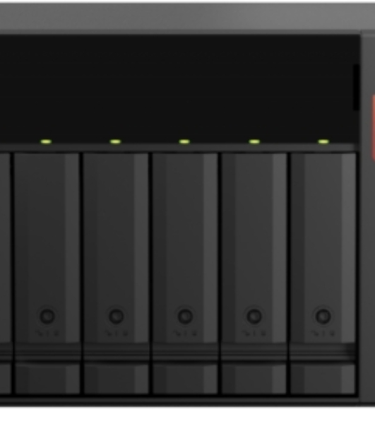 Сетевое хранилище без дисков SMB QNAP TS-673A-8G NAS, 6 trays 3,5'/2,5', 2x2,5 GbE BASE-T, 2 x M.2 NVMe 2280 slots, quad-core AMD Ryzen V1500B 2,2 GHz, 8 Gb SO-DIMM DDR4 (1 x 8 Gb) up to 64Gb (2x32 Gb)