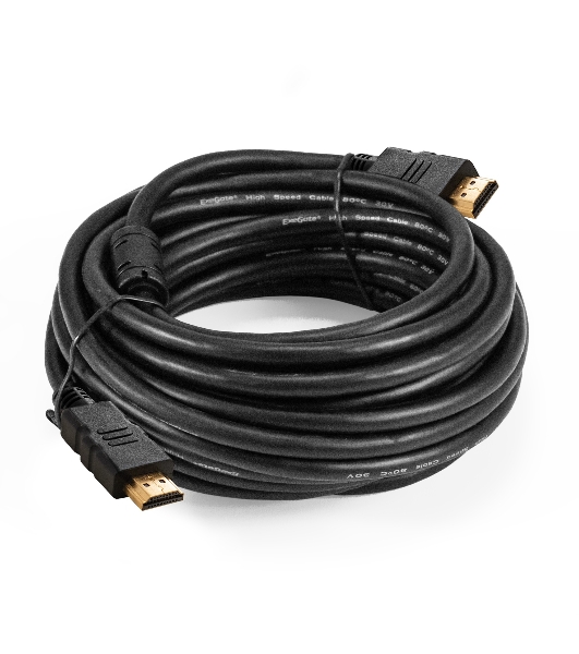 Кабель HDMI ExeGate EX-CC-HDMI-10.0F (19M/19M, 10м, v1.4b, ферритовые кольца, позолоченные контакты)