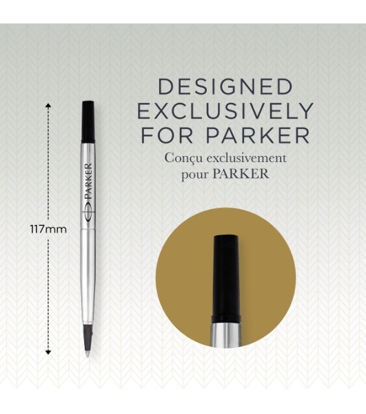 Стержень роллер Parker Quink Z01 (CW1950278) M 0.7мм, черные чернила, без упаковки