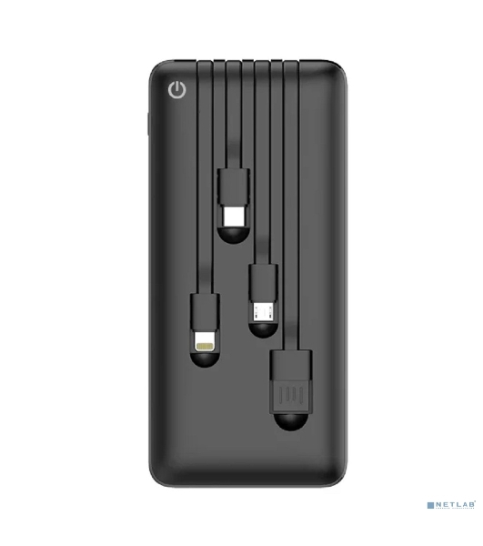 Портативный аккумулятор Powerbank Perfeo ABSOLUTE 10000mah In Micro usb,USB /Out USB,Micro usb,Type-C,Lightning, 2.1А/ черный (PF_B4878)