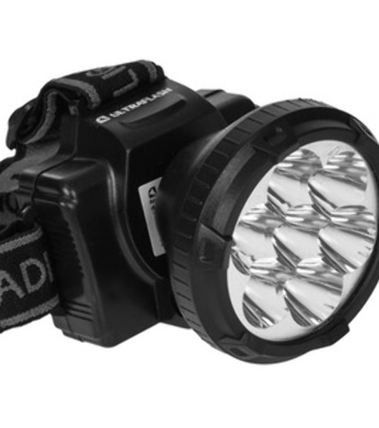 Фонарь ULTRAFLASH LED5362налобн аккум 220в черный 7led 2 реж пласт бокс