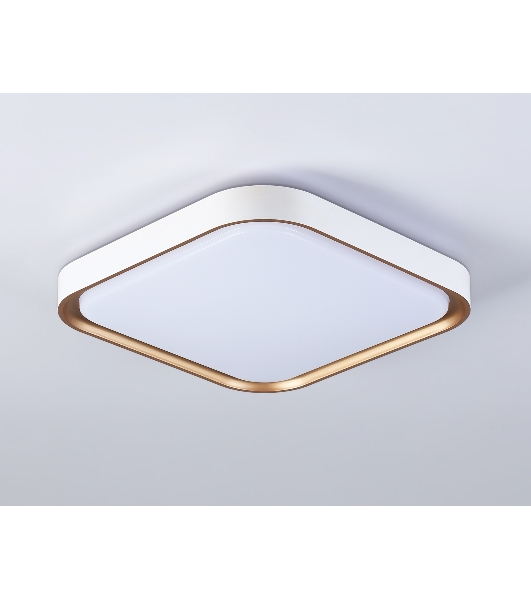 Потолочный светодиодный светильник Ambrella light FZ1253 WH/GD белый/золото 18W 5000K 250*250*60 (Без ПДУ)