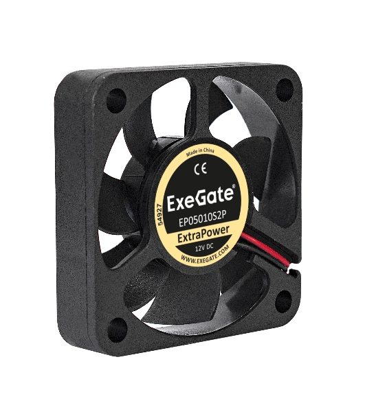Вентилятор для корпуса ExeGate ExtraPower EP05010S2P черный, 50 мм, 6500 об/мин, 36 дБ, 2 pin