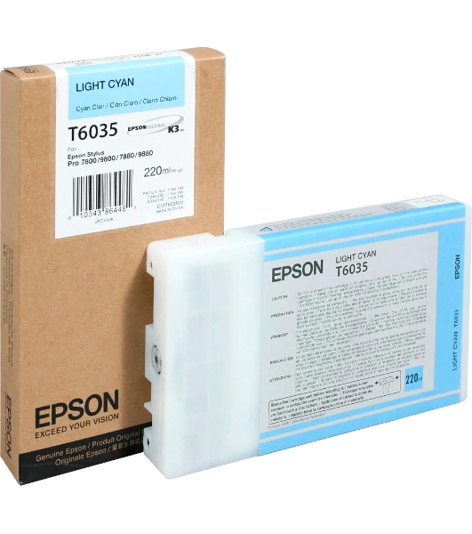 Картридж струйный Epson C13T603500 светло-голубой для Epson St Pro 7800/9800/7880/9880 (220мл)